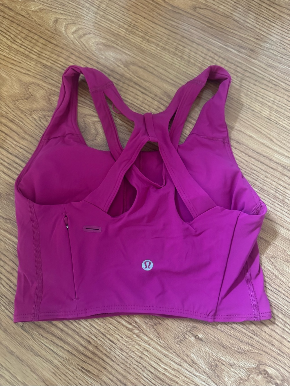Lululemon Magenta Strappy Racerback Crop Top